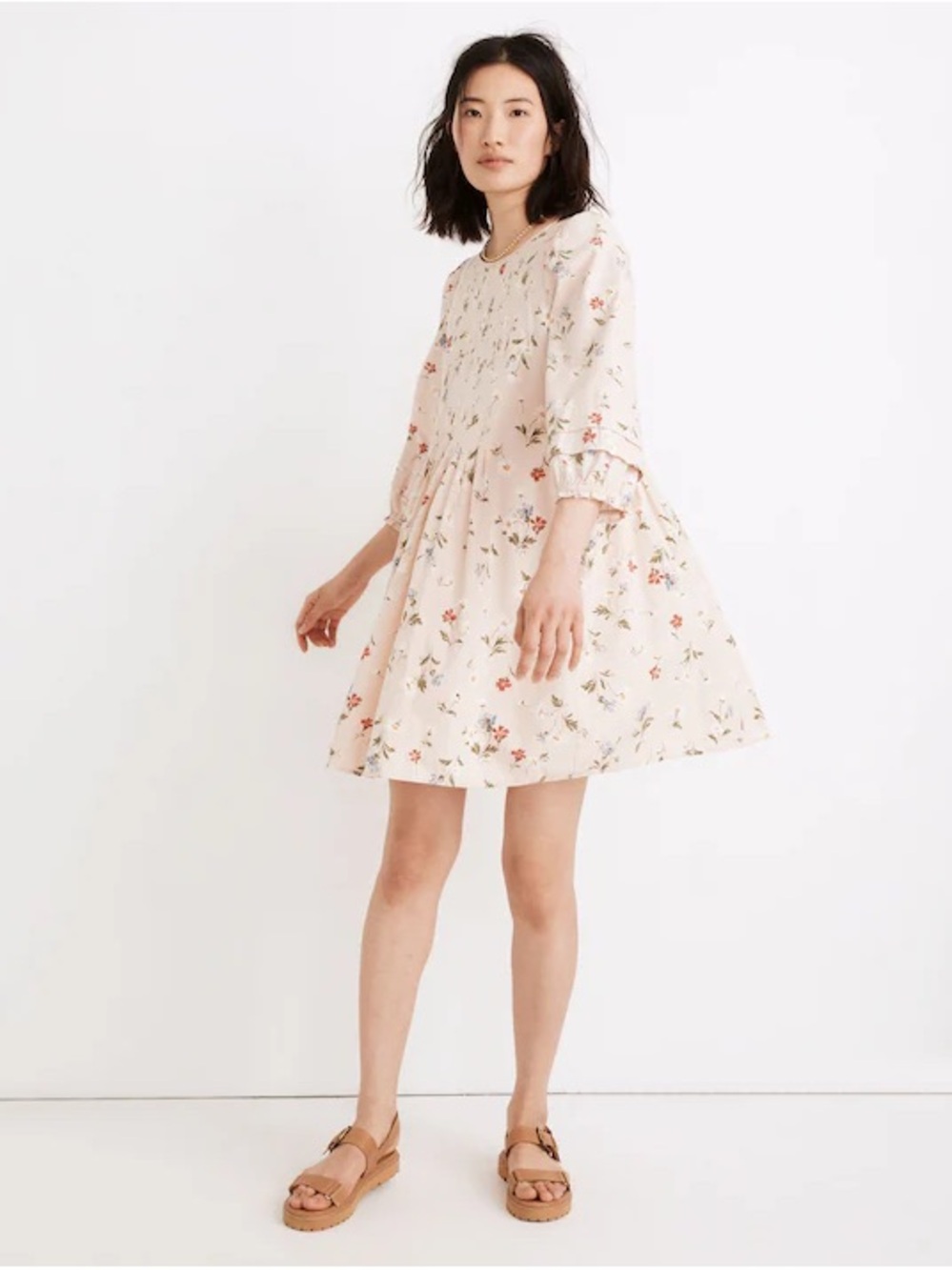 Madewell Floral Babydoll Dress
